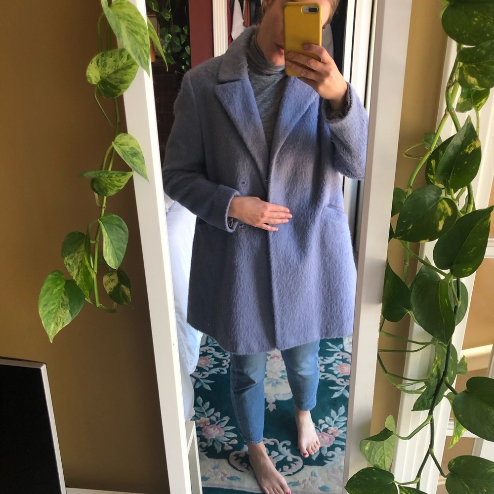 Topshop Periwinkle Pea Coat